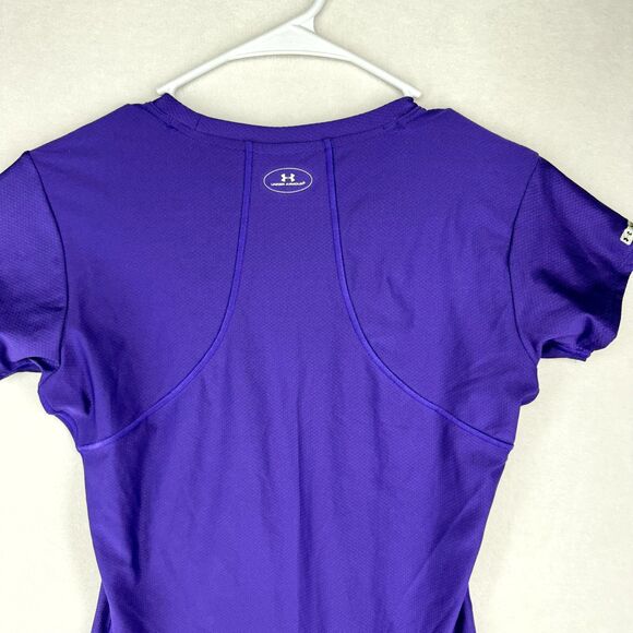 Under Armour Purple Fitted Workout Tee Womens Size M - Picture 5 of 9